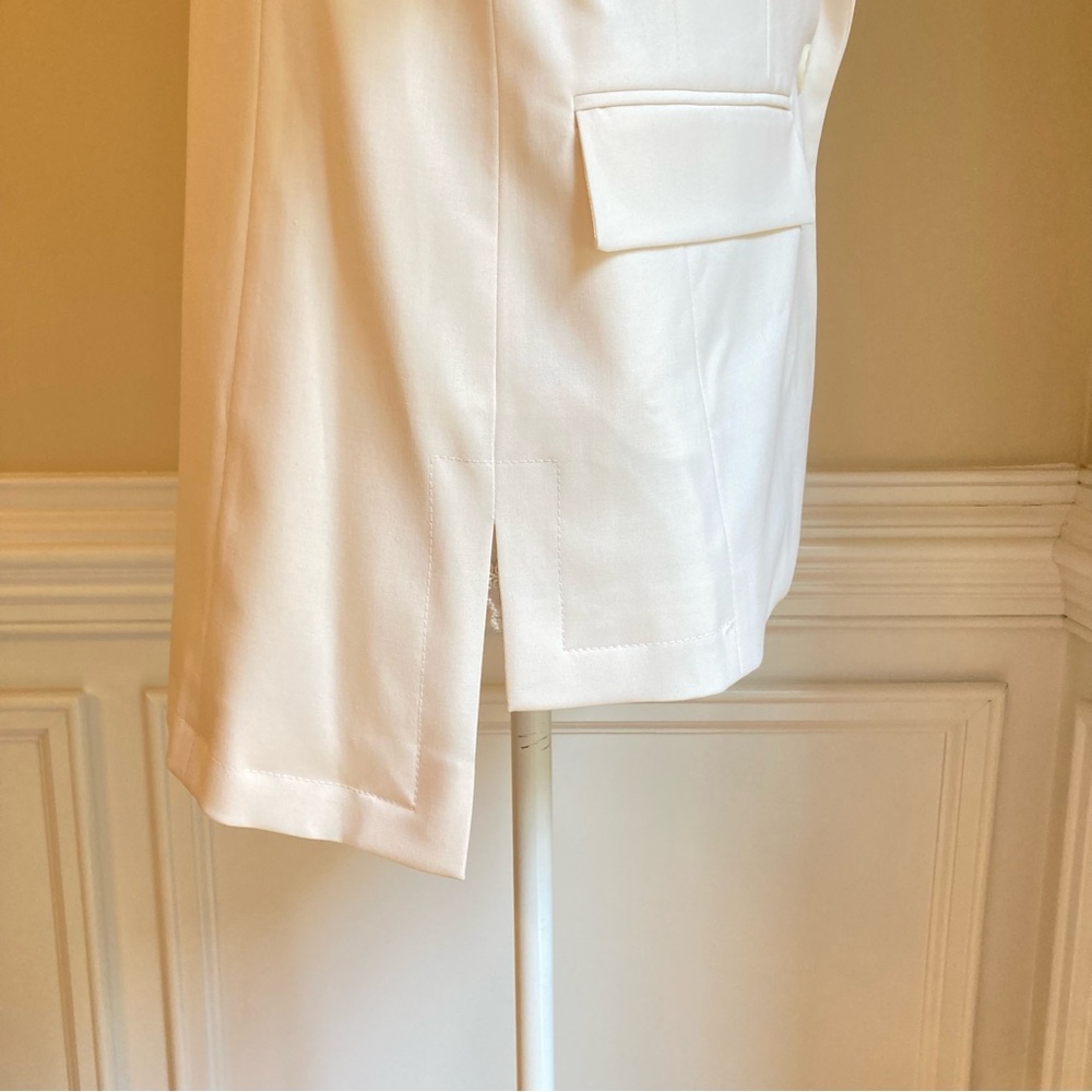 KARL LAGERFELD Cream White Wool Blend Blazer - Picture 4 of 12
